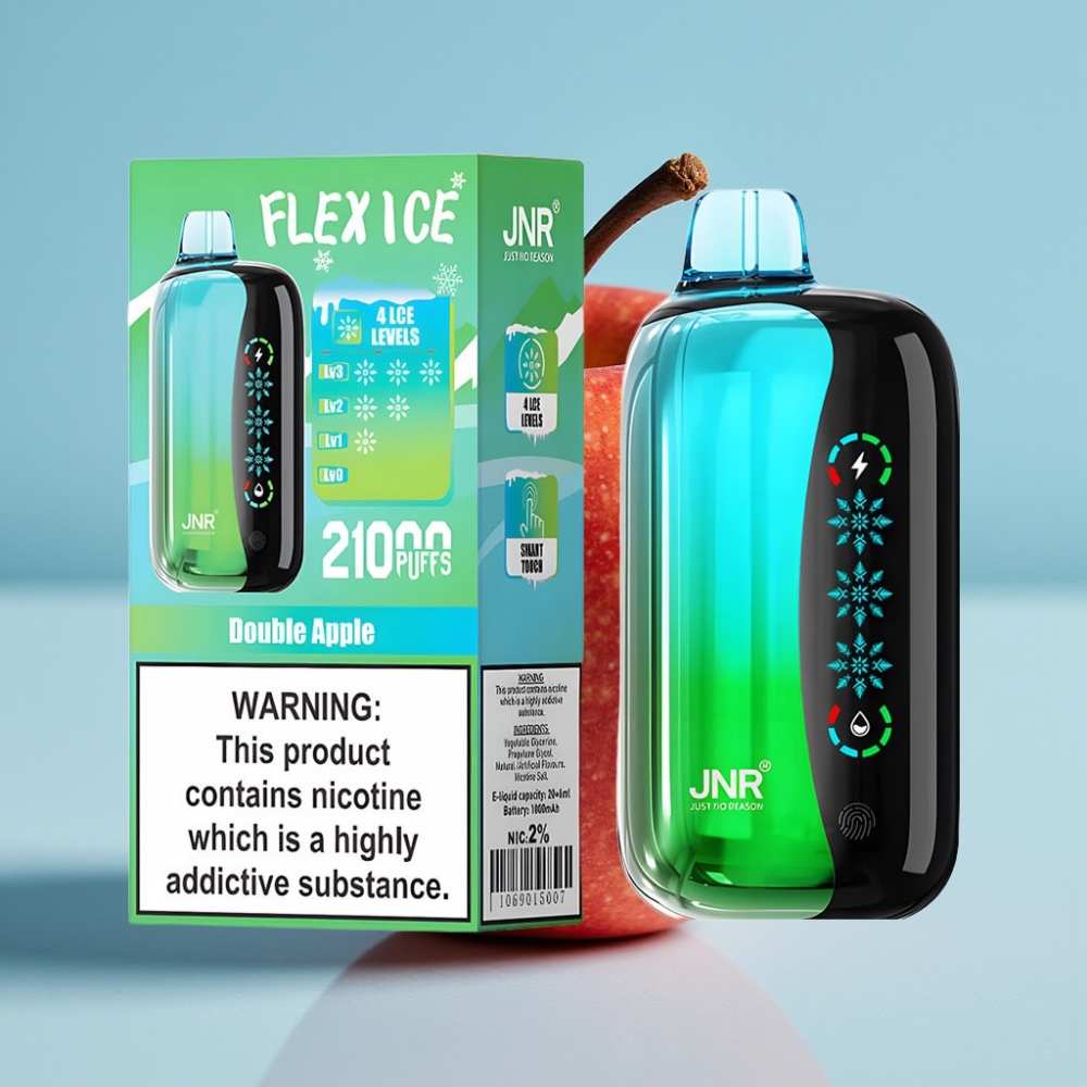 JNR Flex Ice 21000 Puffs Doble Manzana Ajustable Pantalla Táctil 26ml