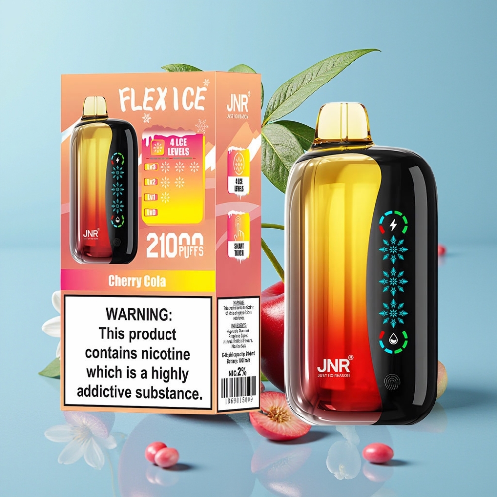 JNR Flex Ice Ajustable 21000 Puffs 26ml Pantalla Táctil Cherry Cola