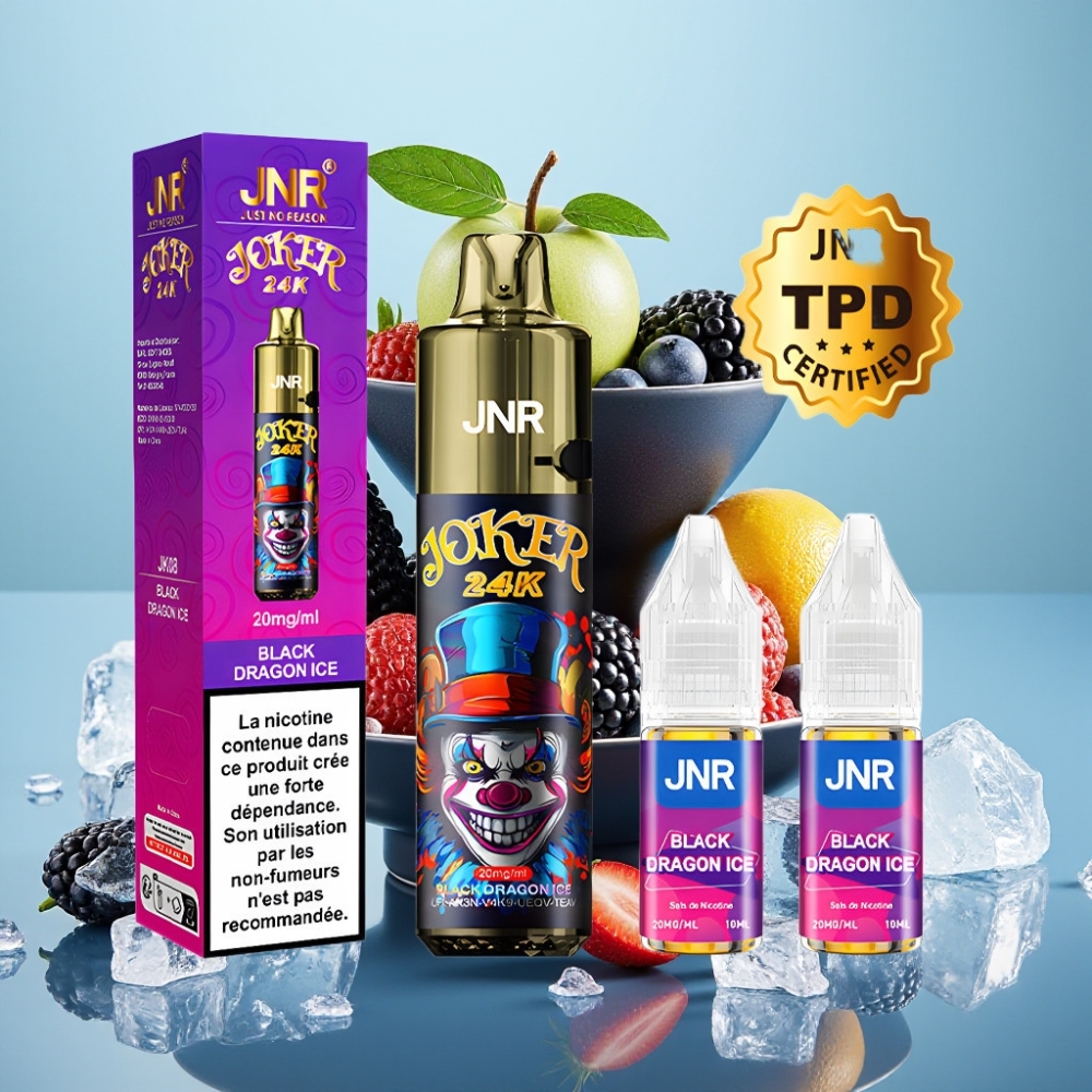 JNR Joker 10ml Recargable 24000 Caladas 800mAh Dragón Negro Hielo
