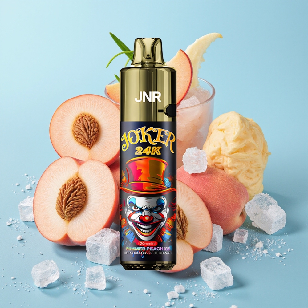 JNR Joker 24K Puffs Recargable 10ml Luz Multicolor 800mAh Melocotón Helado