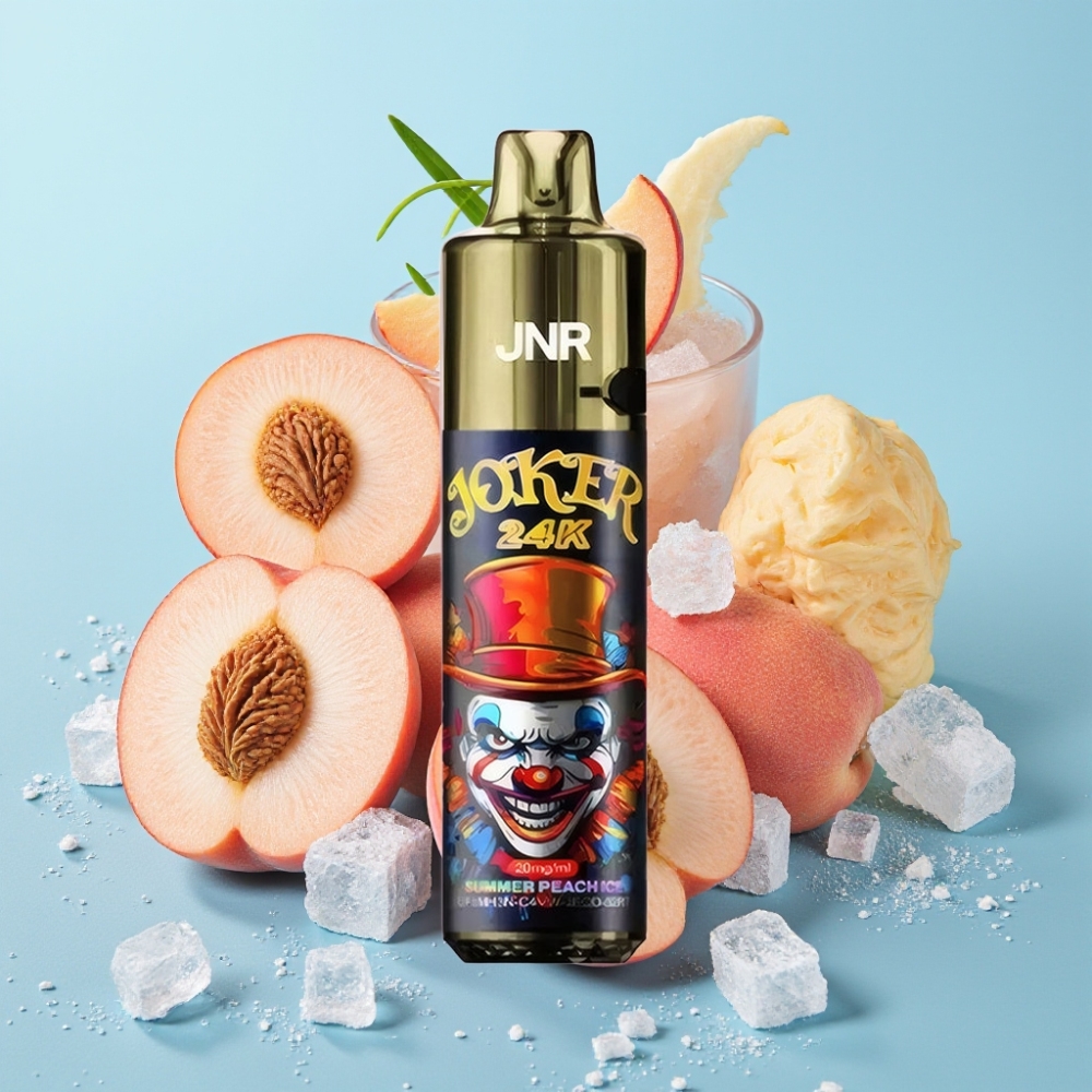 JNR Joker 24K Puffs Recargable 10ml Luz Multicolor 800mAh Melocotón Helado