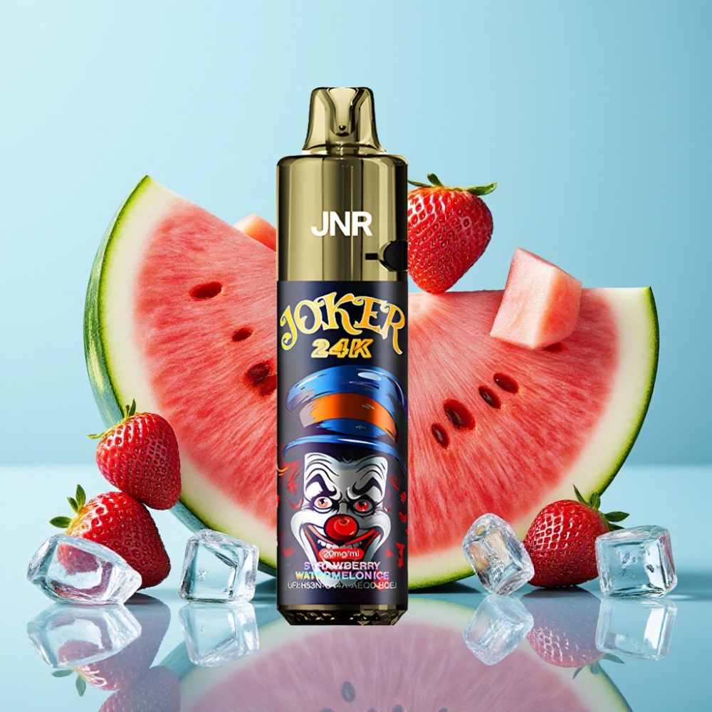 JNR Joker 24K Puffs Recargable con 800mAh y Luz Multicolor Fresa Sandía Hielo