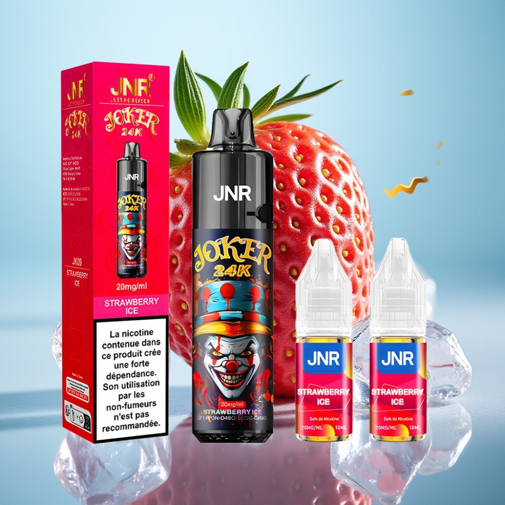 JNR Joker Pod Recargable 10ml 800mAh 24000 Puffs Fresa Helada