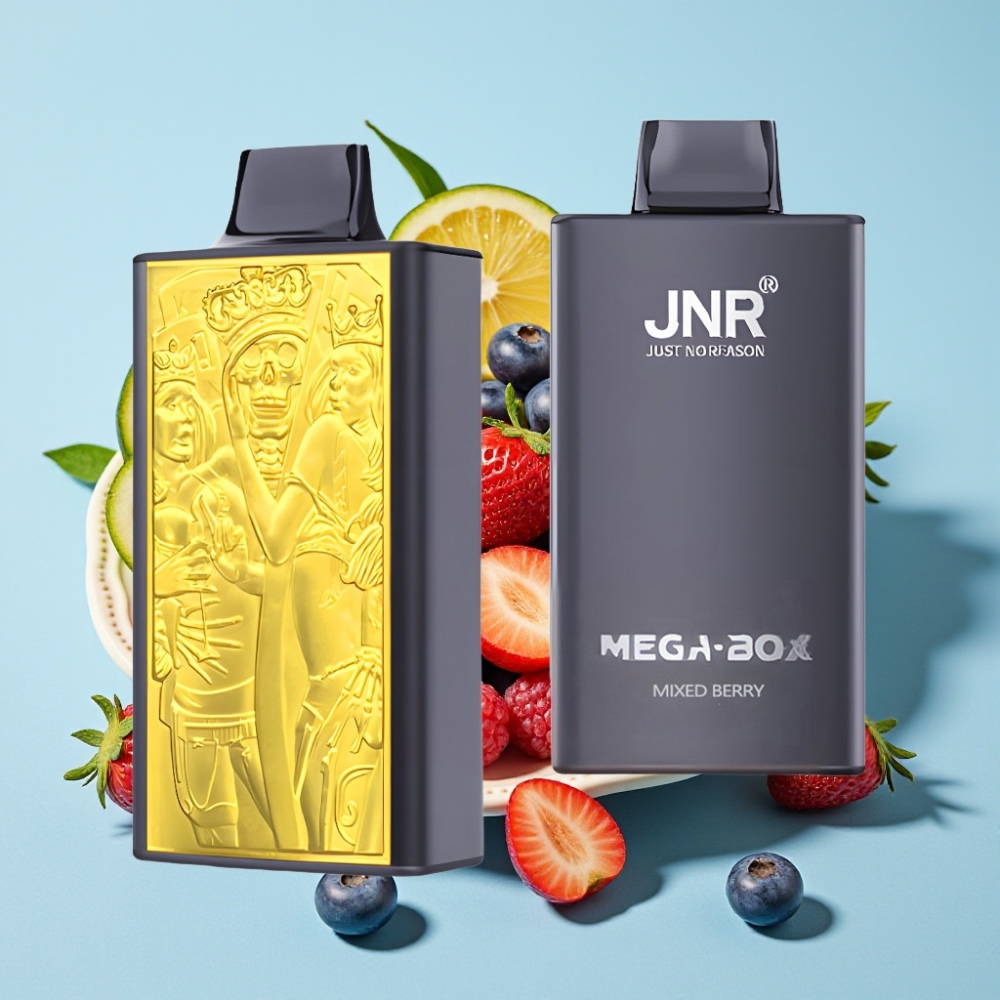JNR Mega Box 25000 Puffs 30ml Carga Rápida Tipo-C 2 Nicotina Sabor Frutas Mixtas