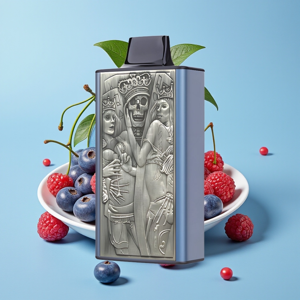 JNR Mega Box 25000 Puffs 30ml Dual Mesh Carga Rápida Tipo-C Sabor Cereza Frambuesa Azul