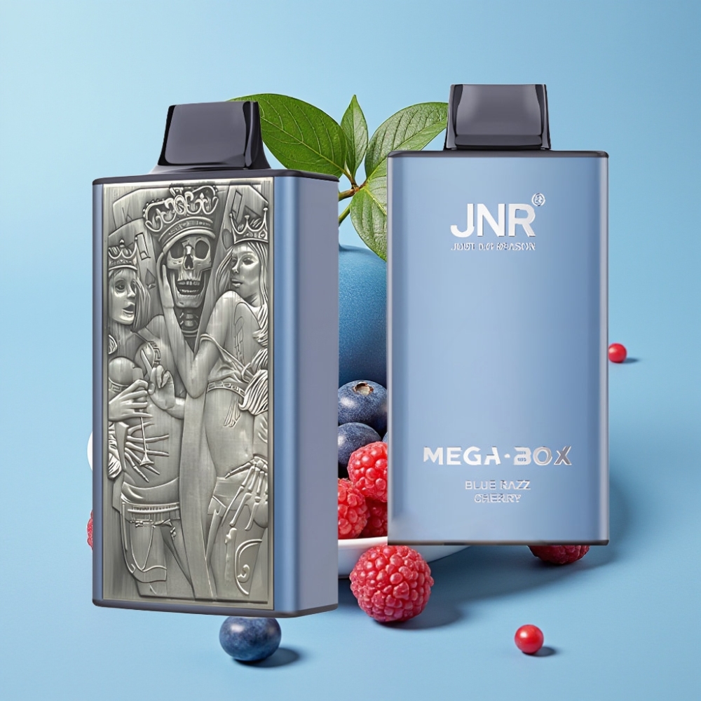JNR Mega Box 25000 Puffs 30ml Dual Mesh Carga Rápida Tipo-C Sabor Cereza Frambuesa Azul