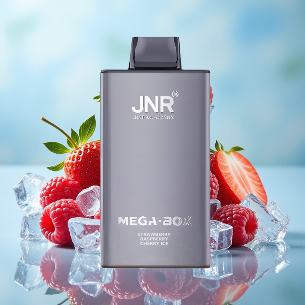 JNR Mega Box 25000 Puffs 30ml Fresa Frambuesa Cereza Hielo