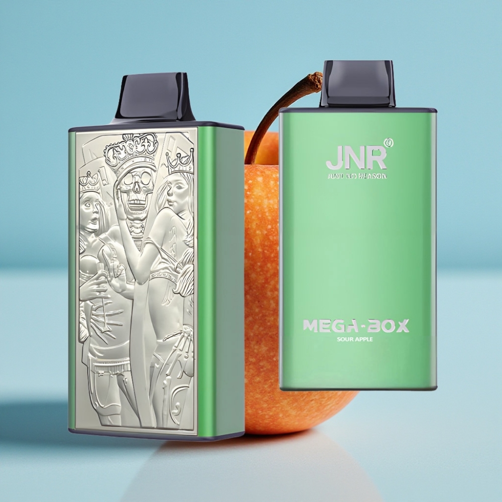 JNR Mega Box 25000 Puffs 30ml Manzana Ácida Carga Tipo-C Dual Mesh