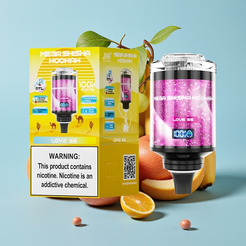 JNR Mega Shisha Hookah 100K Compatibilidad de Escritorio Amor 66 60ml 2200mAh