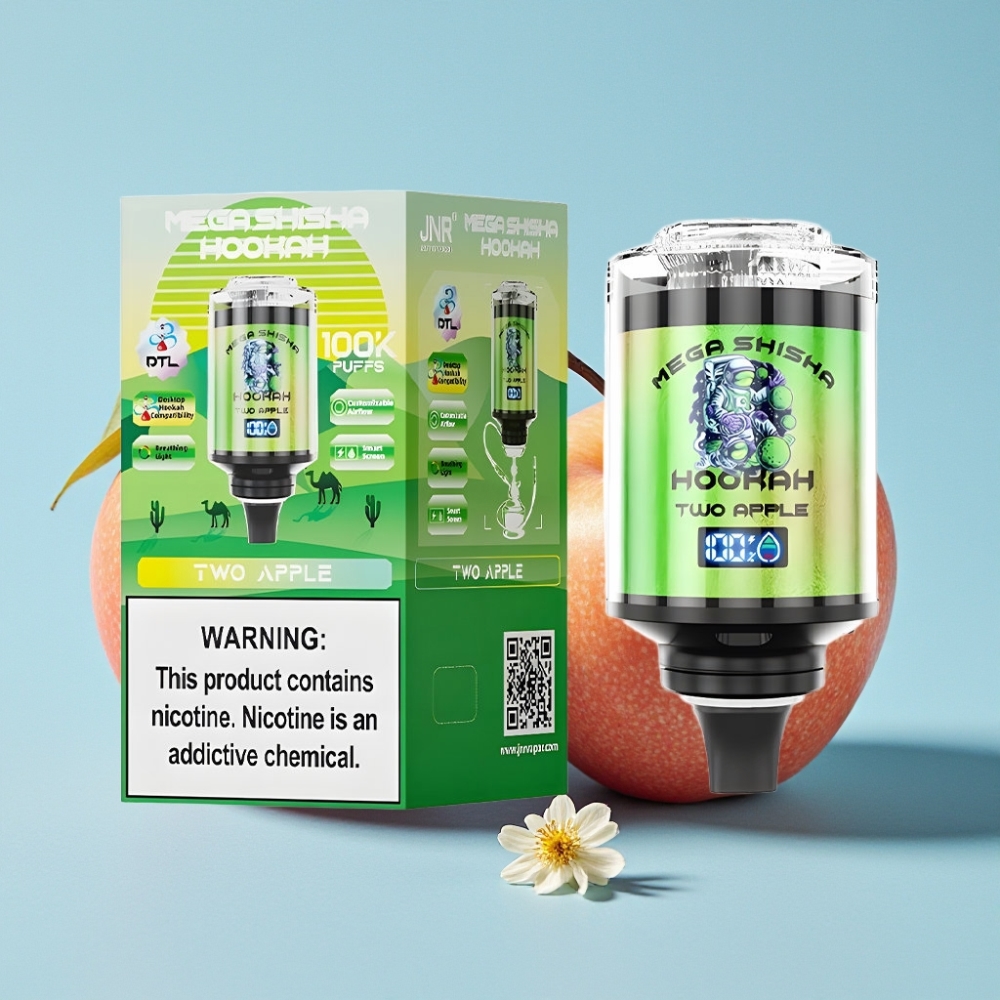 JNR Mega Shisha Hookah 100K Dos Manzanas 60ml 2200mAh