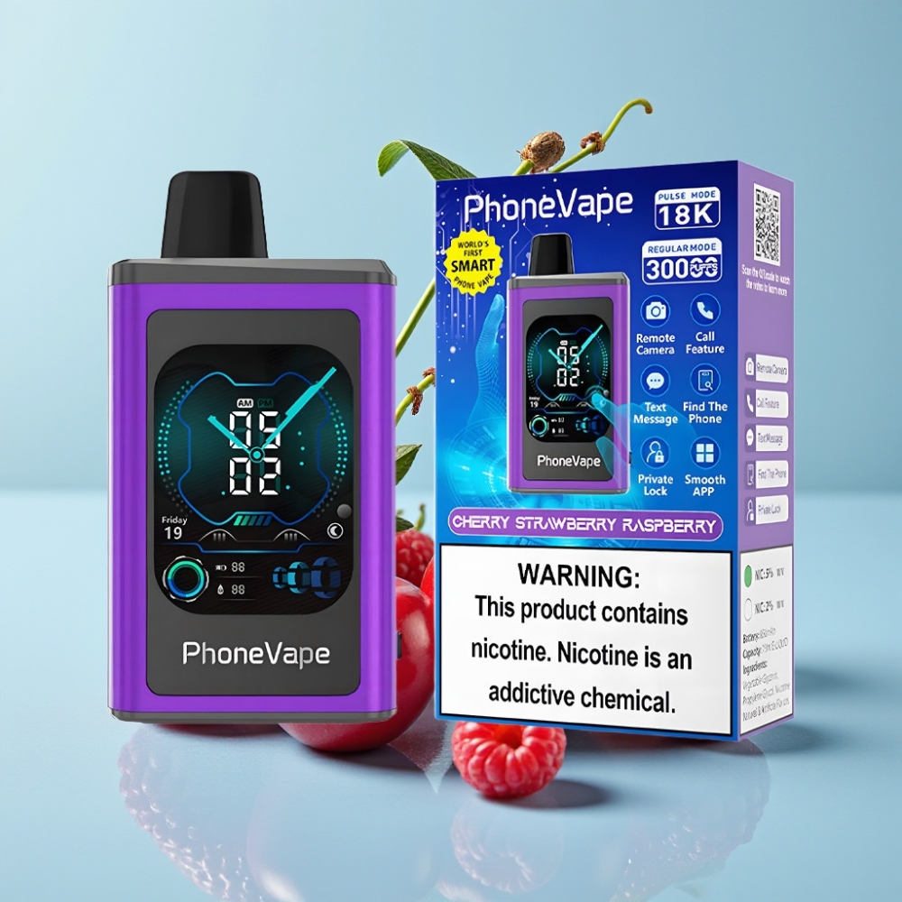 JNR PhoneVape 30000 caladas Batería 850mAh Tipo-C Turbo Cereza Fresa Frambuesa