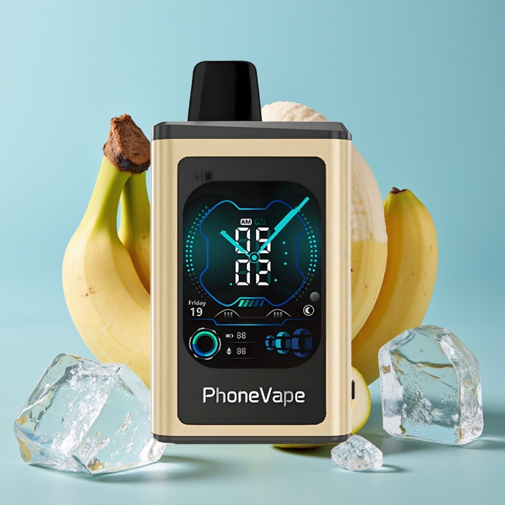 JNR PhoneVape 30000 caladas Batería 850mAh Tipo-C Turbo Cámara Remota Plátano Hielo