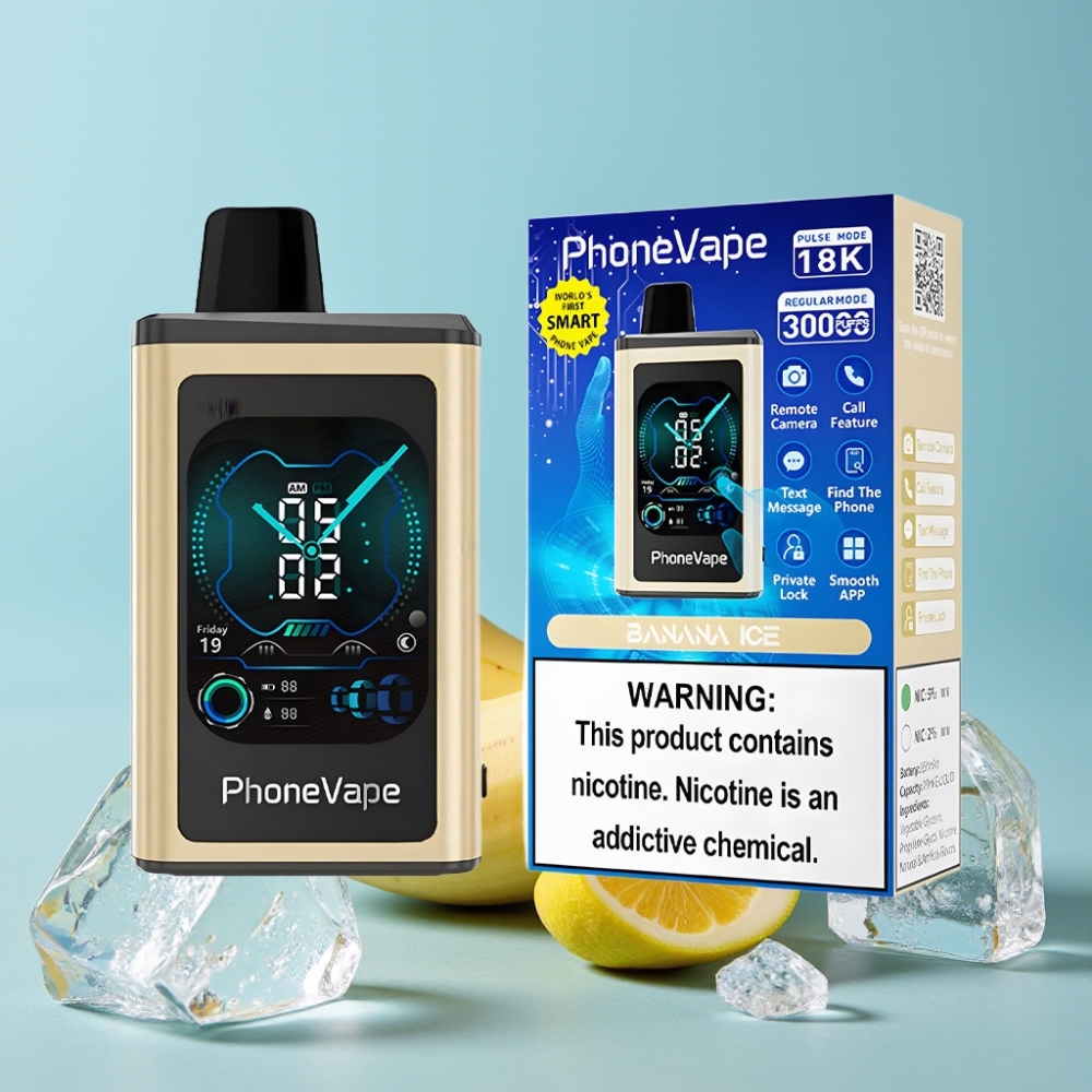 JNR PhoneVape 30000 caladas Batería 850mAh Tipo-C Turbo Cámara Remota Plátano Hielo