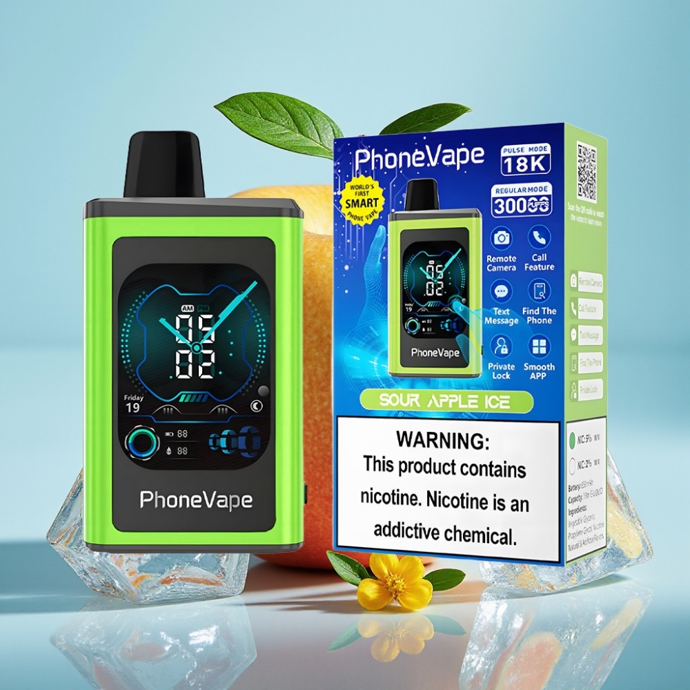 JNR PhoneVape 30000 caladas Batería 850mAh Tipo-C Turbo Manzana Ácida Helada
