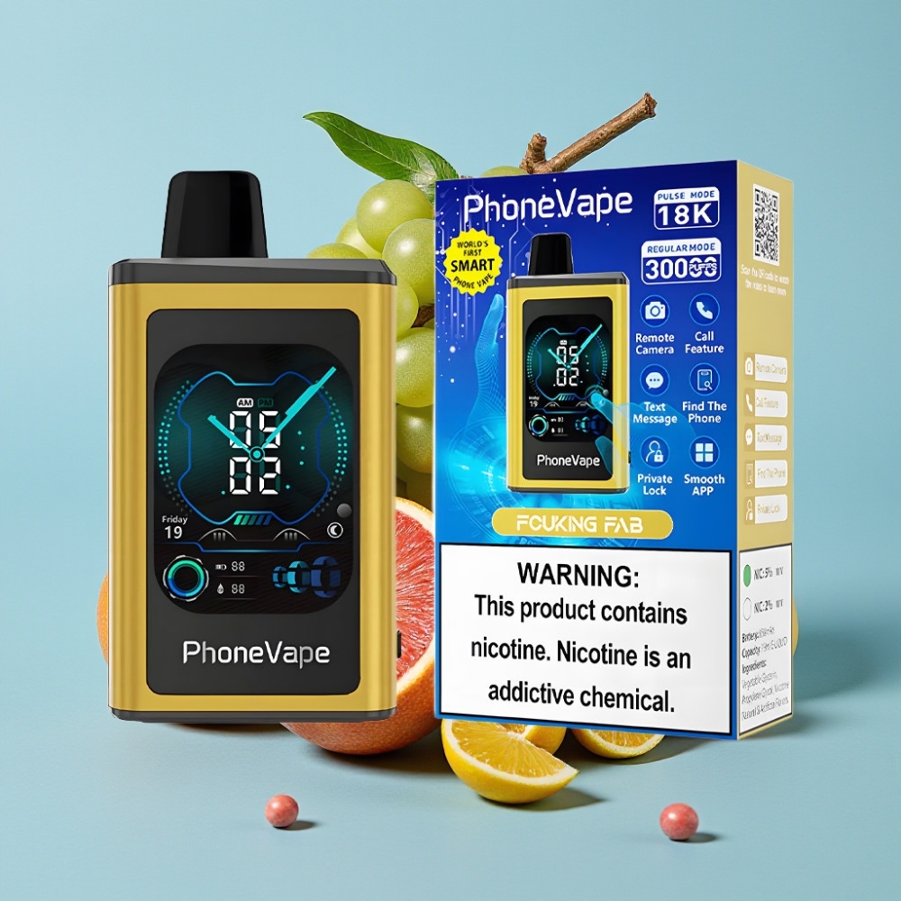 JNR PhoneVape 30000 caladas Batería 850mAh Tipo-C Turbo Modo Aire Ajustable App Cámara Remota Pantalla Completa Sabor Jodidamente Fabuloso
