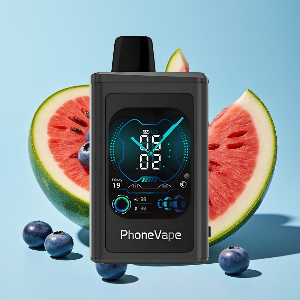 JNR PhoneVape 30000 caladas Batería 850mAh Tipo-C Turbo Modo Aire Ajustable App Sandía Arándano