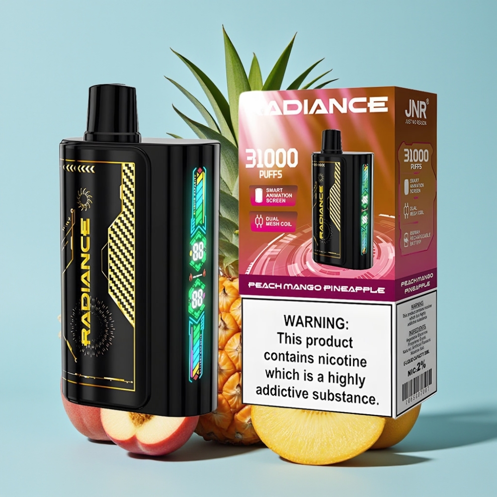JNR Radiance 31000 Caladas Pantalla Inteligente Sabor DURAZNO MANGO PIÑA