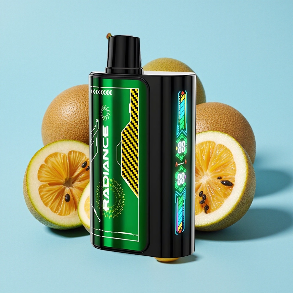 JNR Radiance 31000 Caladas Vape Desechable Maracuyá Kiwi Pantalla Inteligente Batería 950mAh