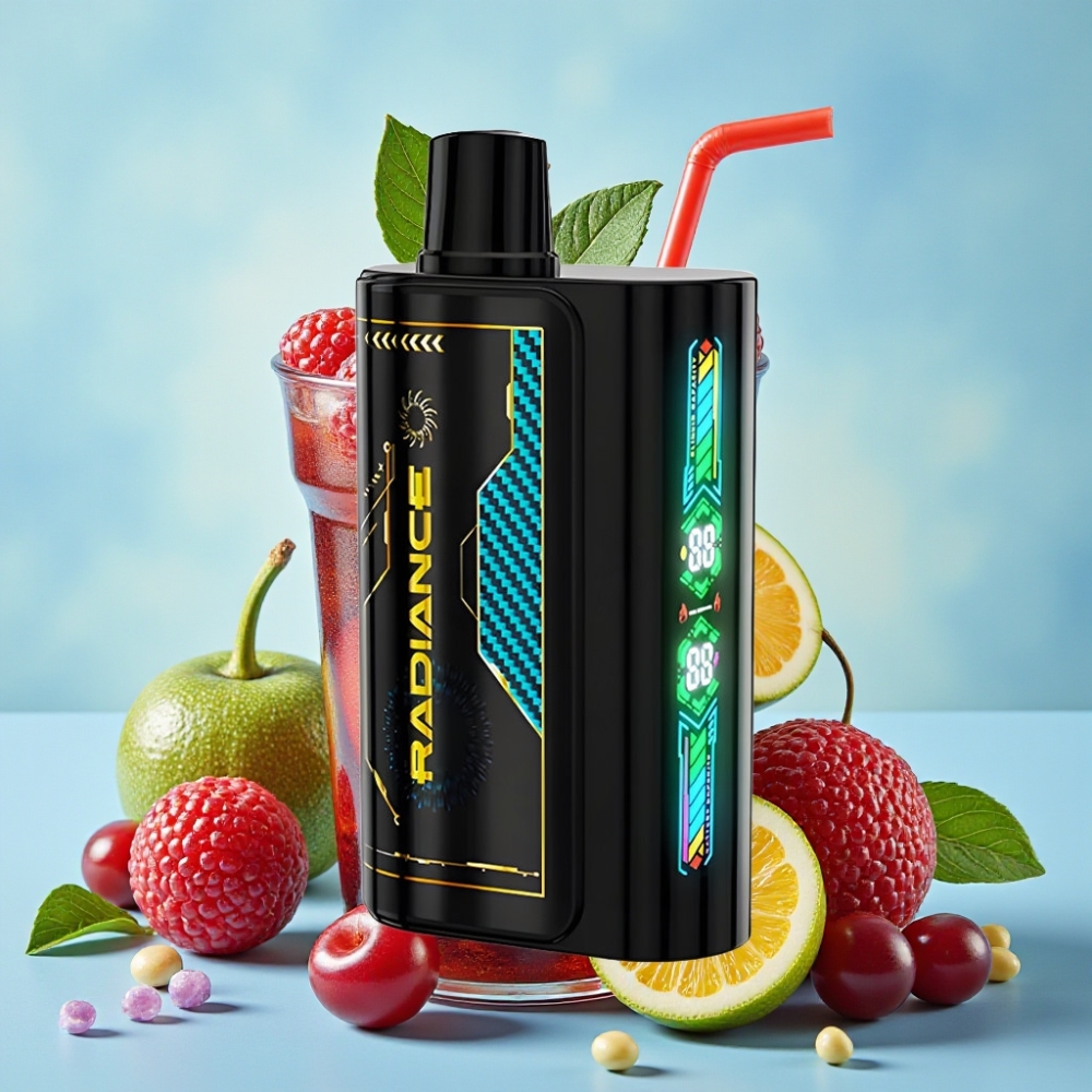 JNR Radiance 31000 Puffs 28ml Pantalla Inteligente Batería Recargable 950mAh Tipo-C Sabor CHERRY COLA Efervescente