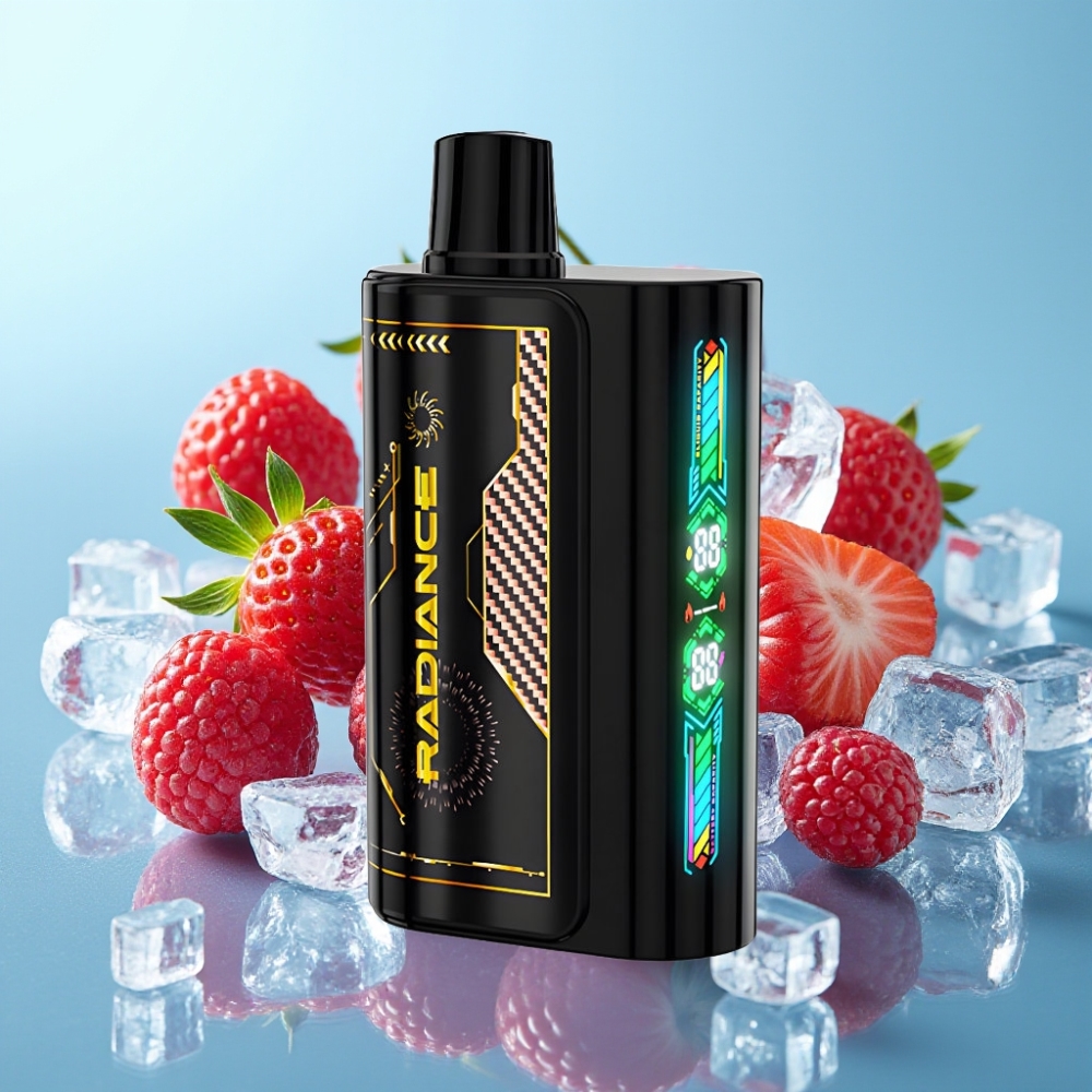 JNR Radiance 31000 Puffs 28ml Pantalla Inteligente Fresa Frambuesa Cereza Hielo