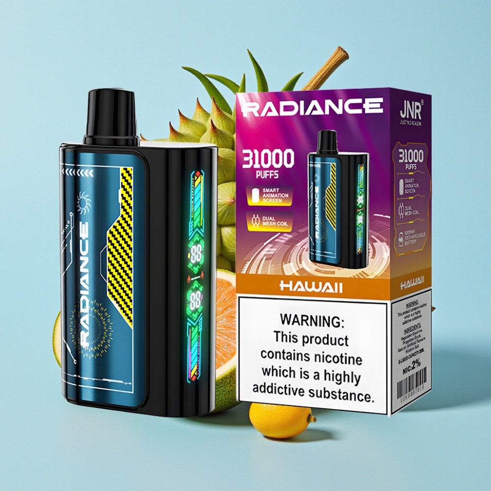 JNR Radiance 31000 Puffs Pantalla Inteligente Doble Malla 28ml Hawaii