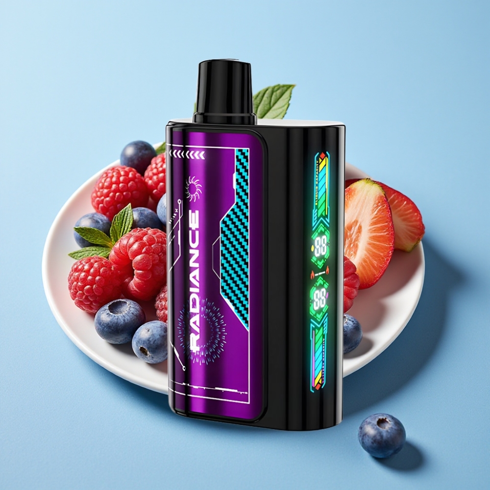 JNR Radiance 31000 Puffs Pantalla Inteligente Dual Mesh 28ml Arándano Frambuesa Ácida