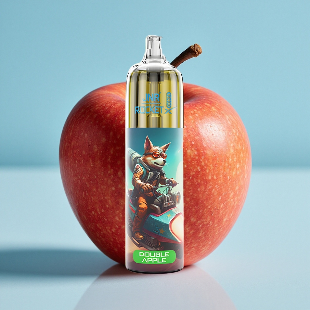 JNR Rocket-X 12400 Puffs Doble Manzana con RGB y Flujo de Aire Ajustable