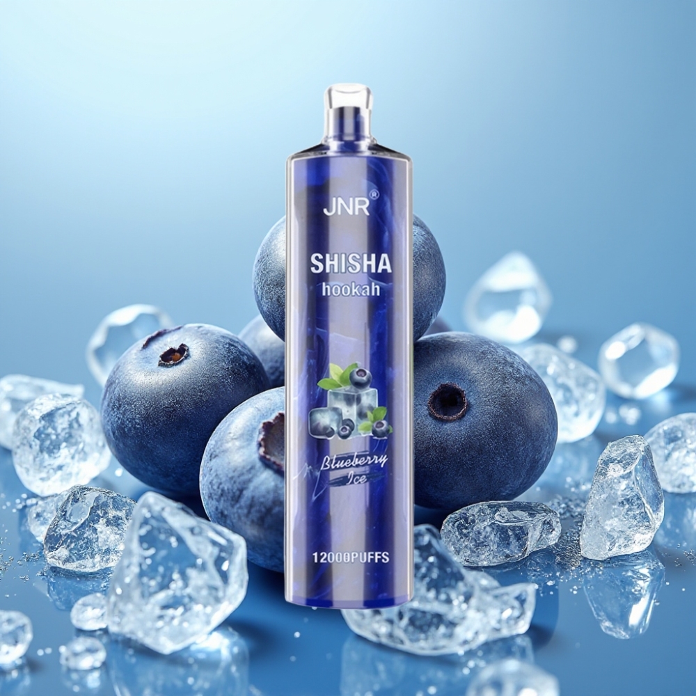JNR Shisha Hookah 12000 Puffs 24ml 06 Ohm Blueberry Ice (Helado de Arándano)