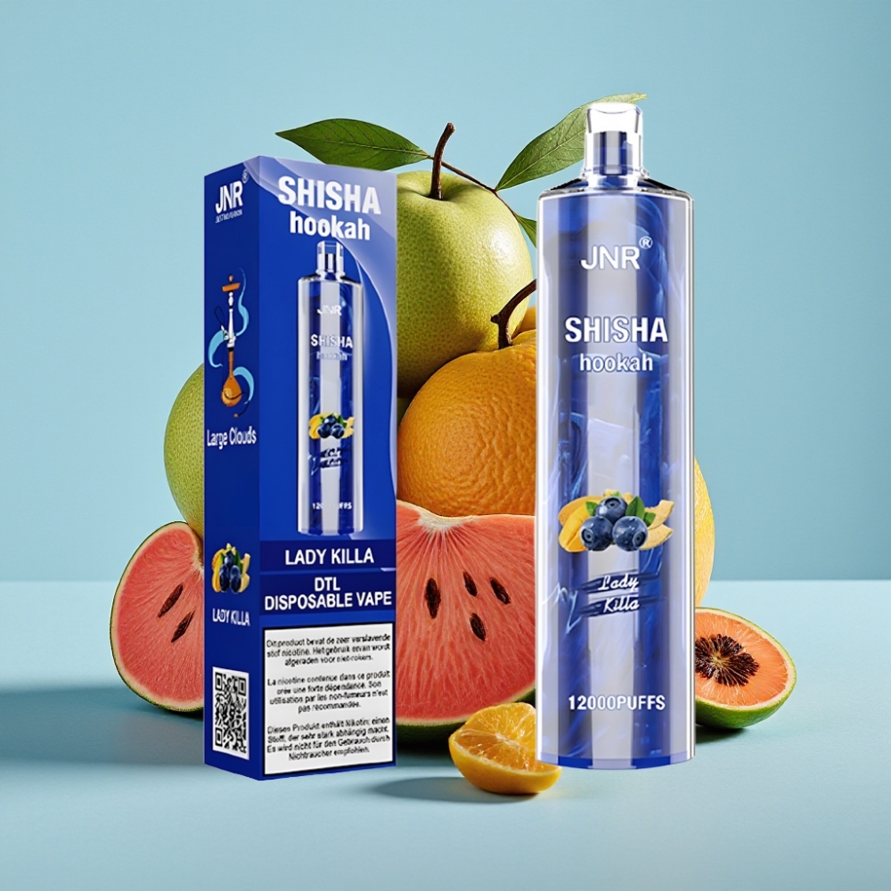 JNR Shisha Hookah 12000 Puffs 24ml 750mAh Lady Killa Asesina