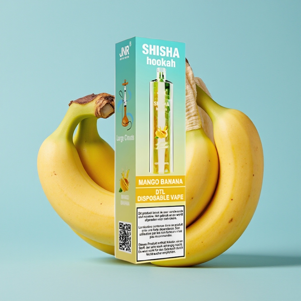 JNR Shisha Hookah 12000 Puffs 24ml 750mAh Mango Plátano