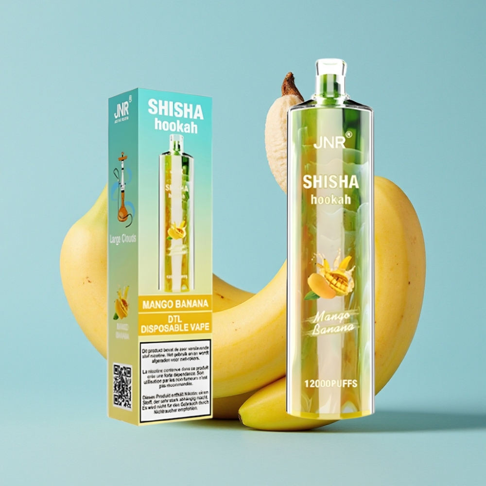 JNR Shisha Hookah 12000 Puffs 24ml 750mAh Mango Plátano