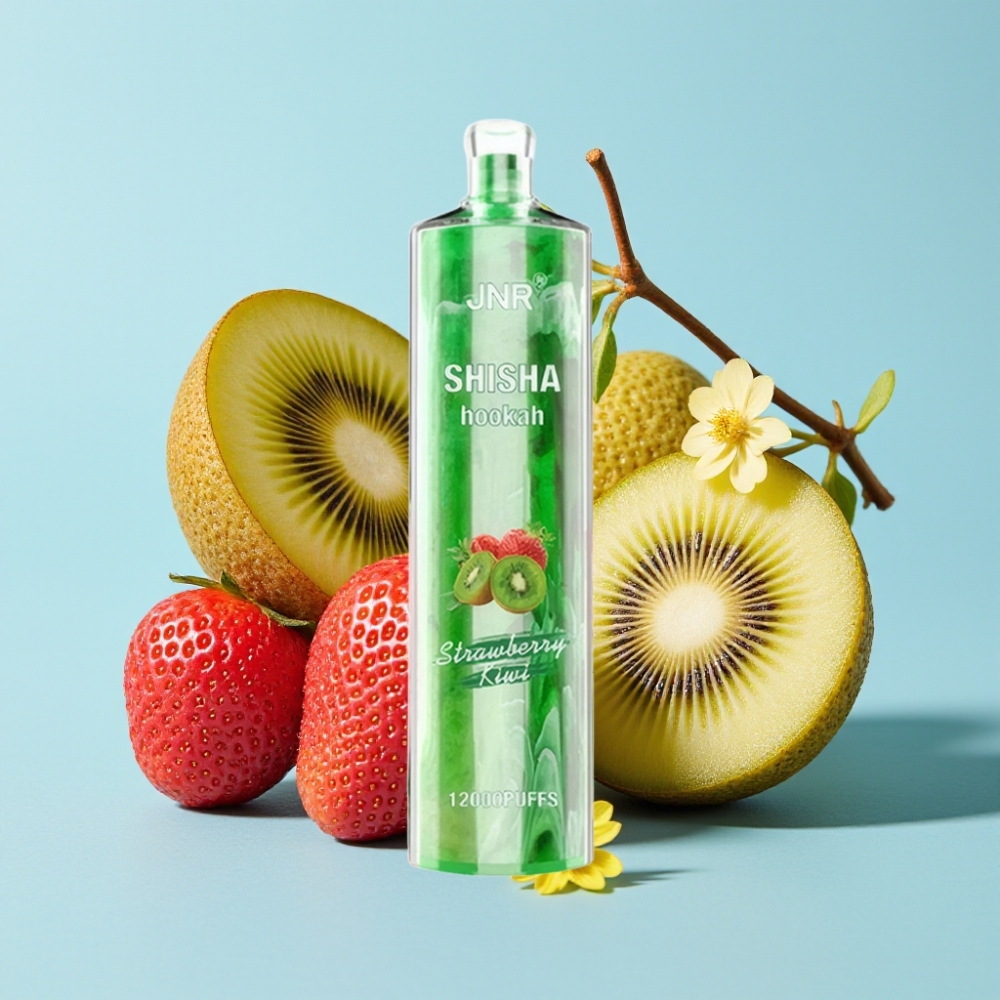JNR Shisha Hookah 12000 Puffs 24ml Fresa Kiwi 0/2 Nicotina Tipo-C 06 Ohm