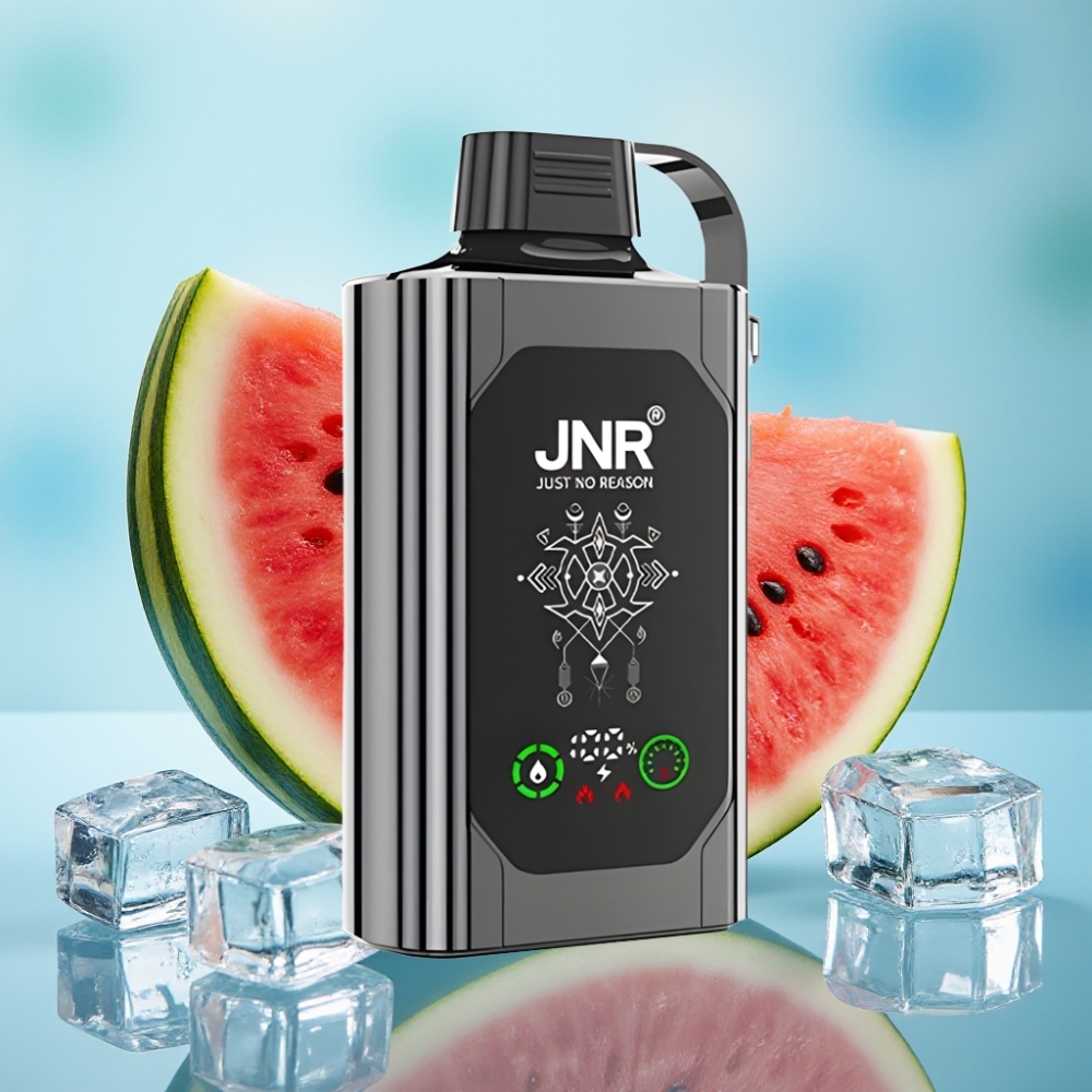 JNR Shisha Hookah Box 20500 Puffs HD Display 1000mAh 25ml Carga Rápida Type-C Dual Mesh Coil Sandía Helada