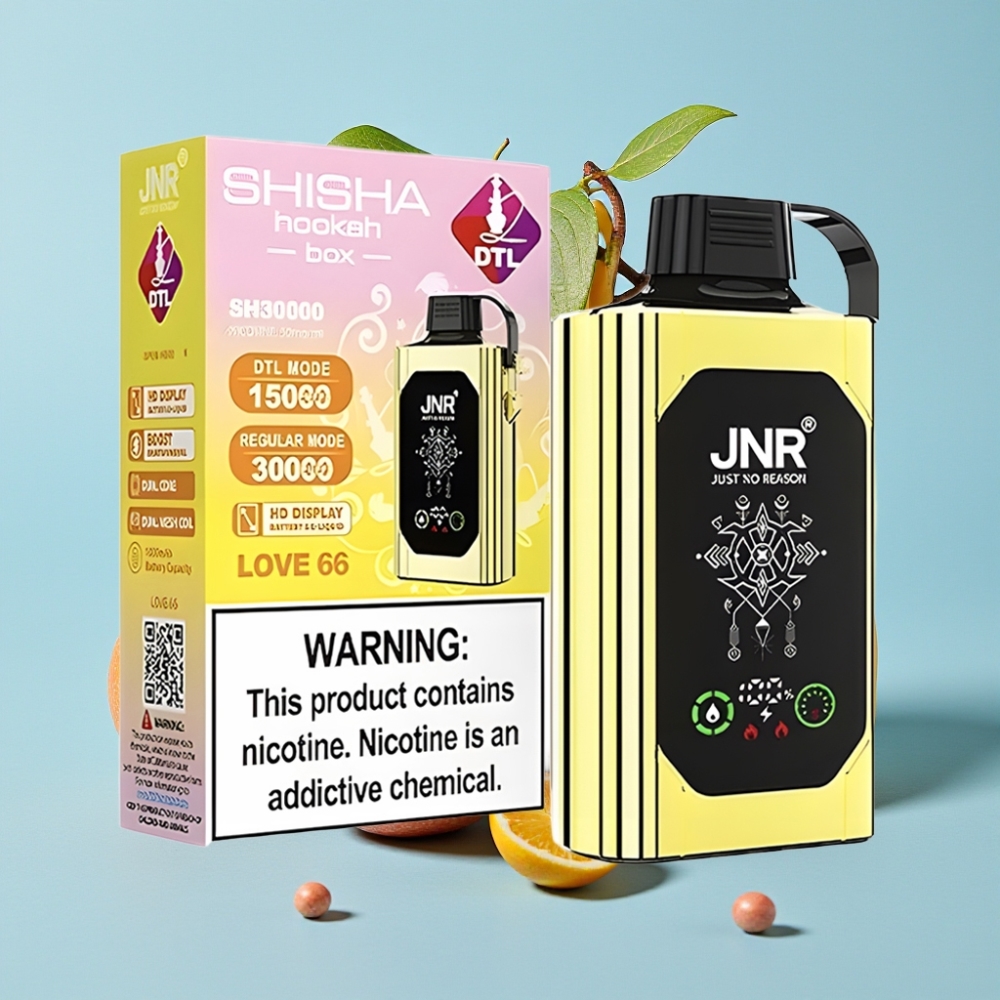 JNR Shisha Hookah Box 20500 Puffs HD Display 25ml Amor 66