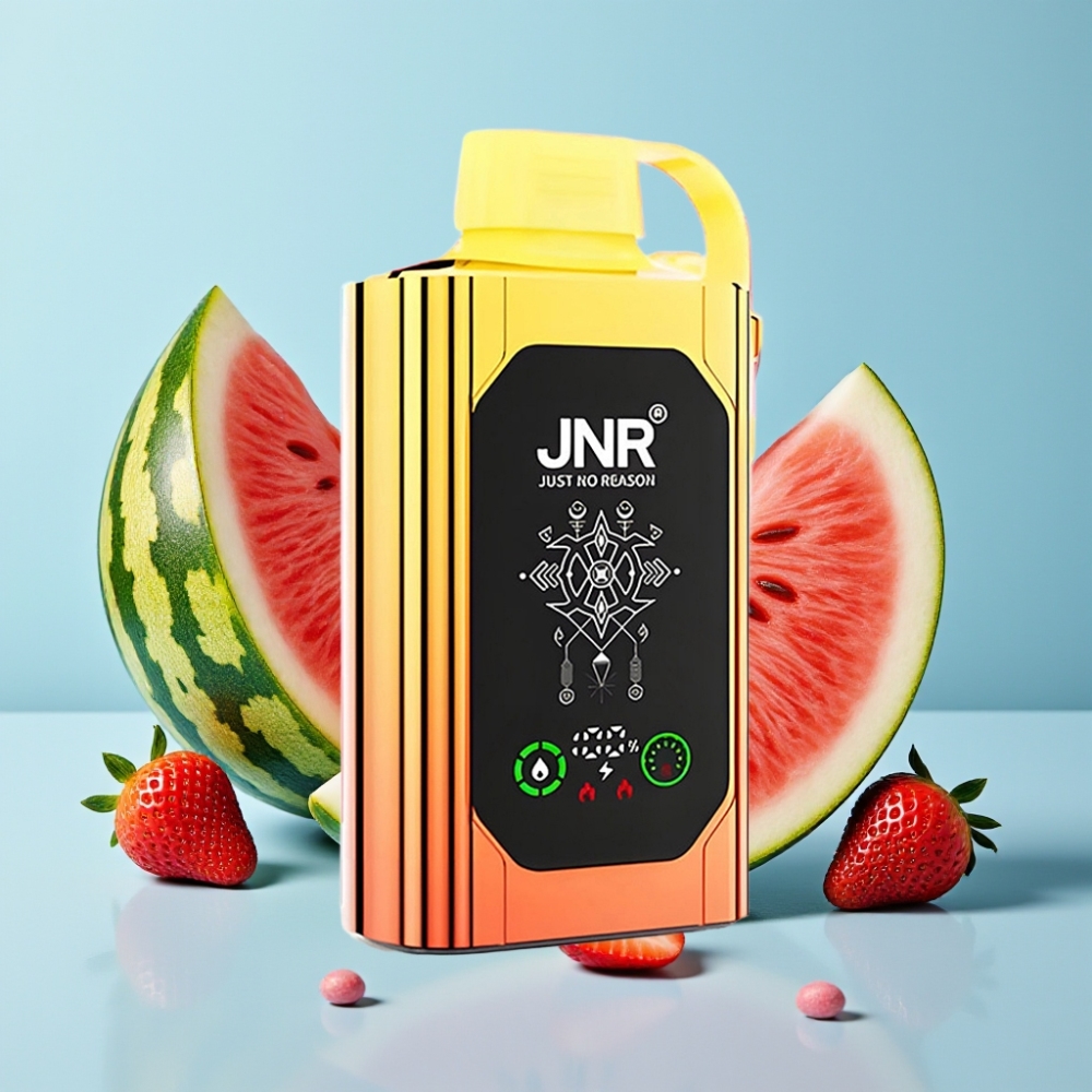 JNR Shisha Hookah Box 20500 Puffs Pantalla HD 25ml Batería 1000mAh Carga Tipo-C Sabor Sandía Fresa Chicle