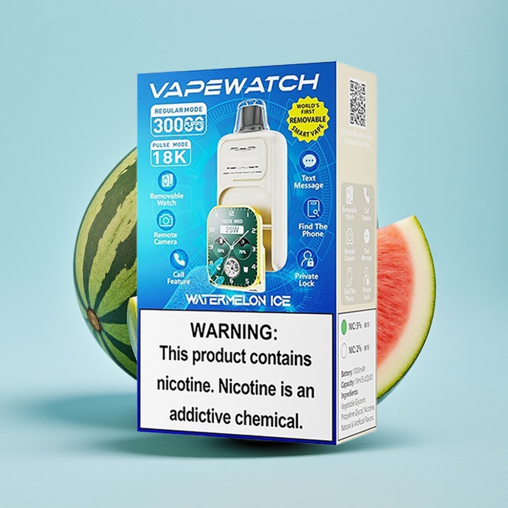 JNR VapeWatch 30000 Caladas Batería 1000mAh 19mL Sandía Helada