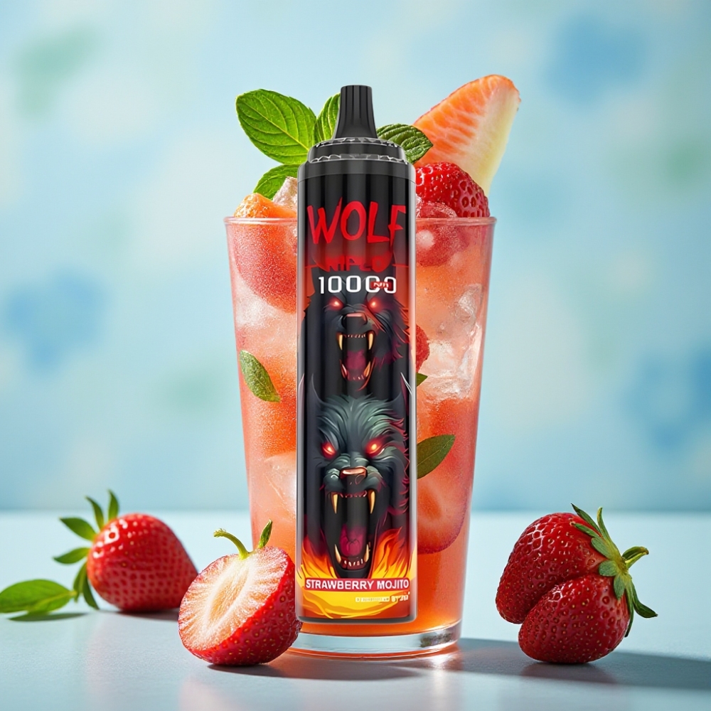 JNR Wolf Niplo 10000 Puffs 20ml 5 Fresa Mojito Tipo-C