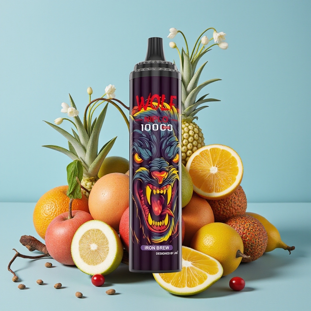 JNR Wolf Niplo 10000 Puffs 20ml 5 Hierro Brew Carga Rápida Type-C