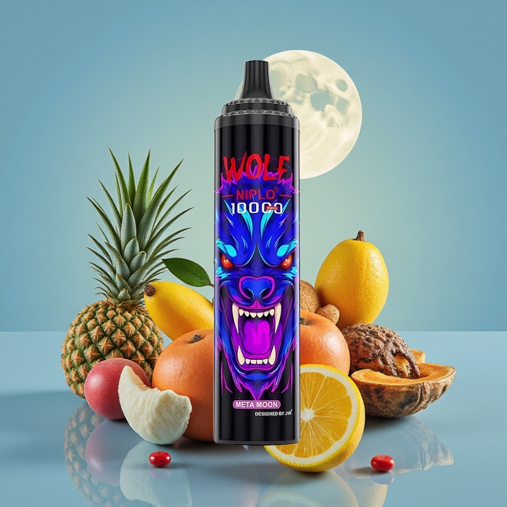 JNR Wolf Niplo 10000 Puffs 20ml 5 Meta Luna Carga Rápida Type-C