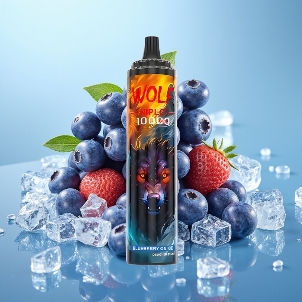 JNR Wolf Niplo 10000 Puffs 20ml Arándano Helado 10 Ohm 650mAh Tipo-C
