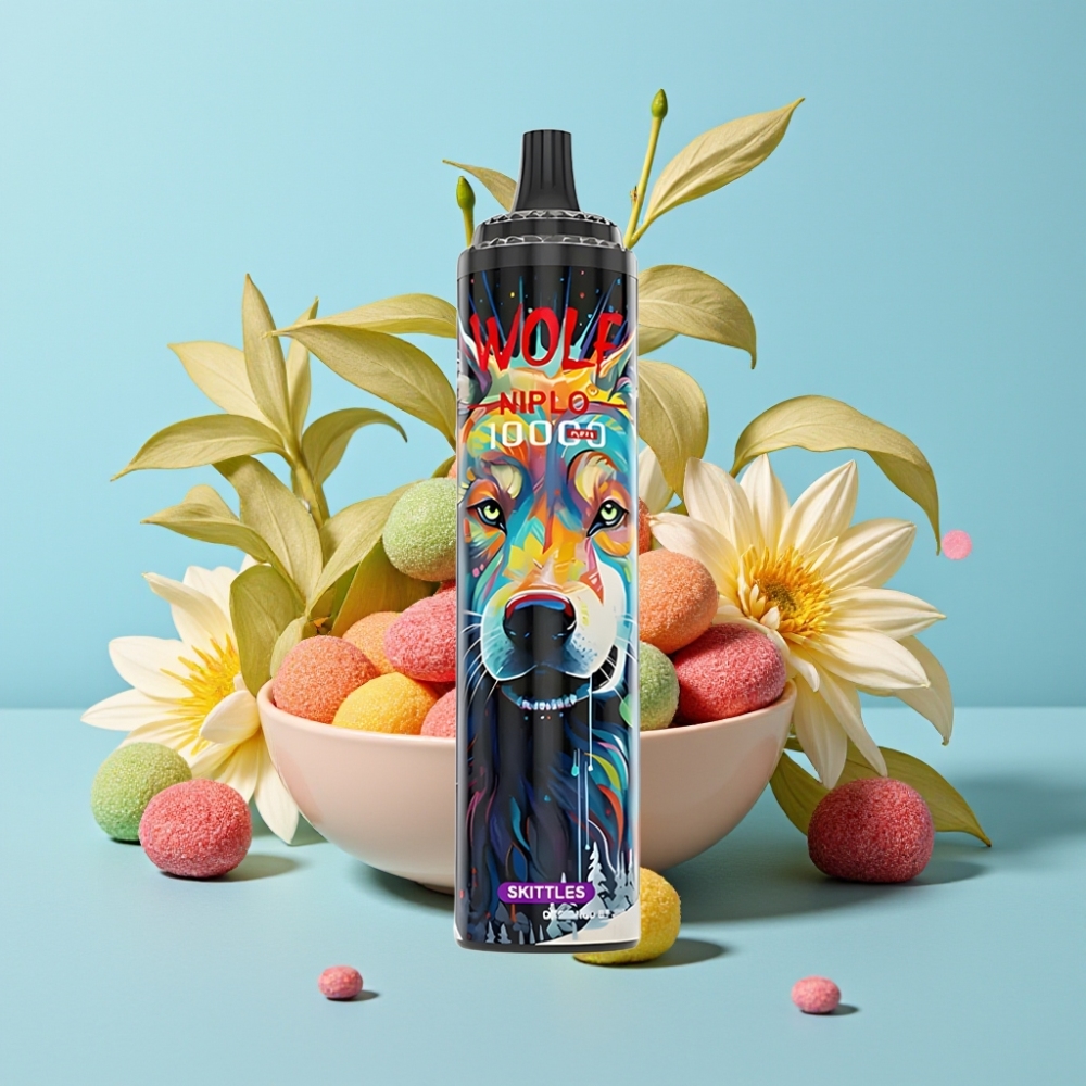 JNR Wolf Niplo 10000 Puffs 20ml Skittles (Caramelos) 5 Nicotina Tipo-C
