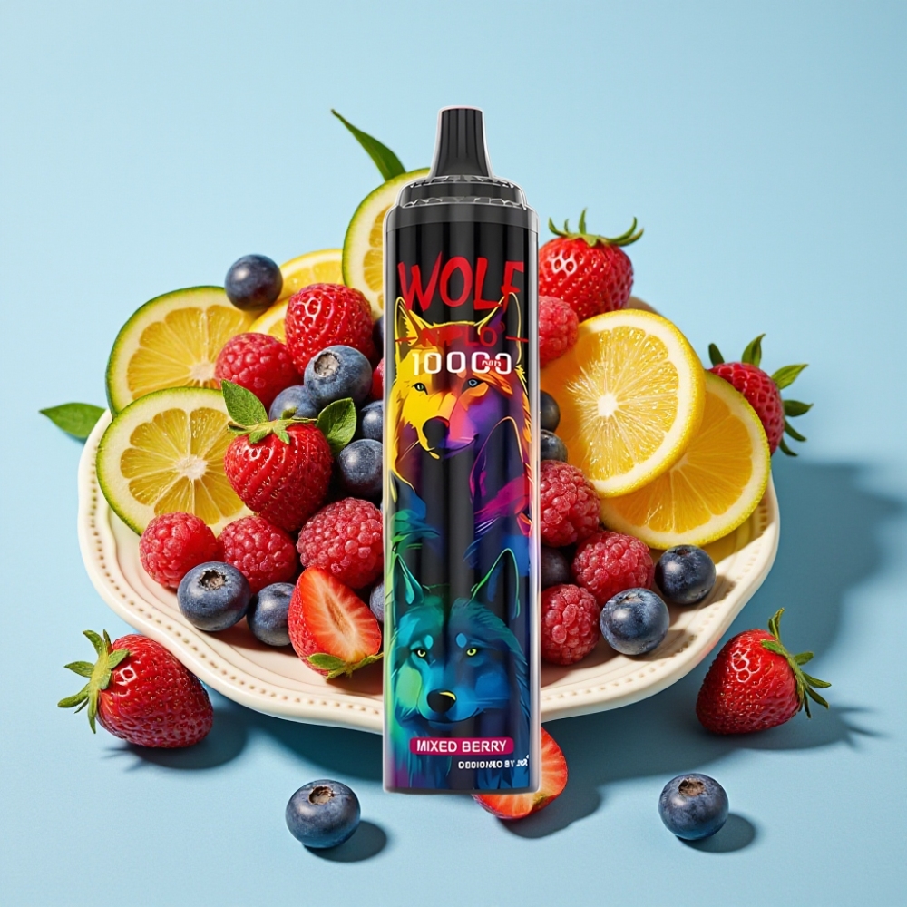 JNR Wolf Niplo 10000 Puffs con Bobina Mesh 10 Ohm y Baya Mixta
