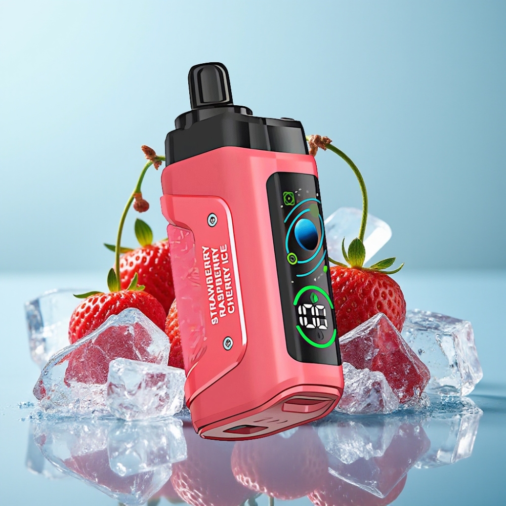 Razz Bar 45000 Puffs Vape Desechable Bobina Mesh 10 Ohm Aire Ajustable Fresa Cereza Hielo