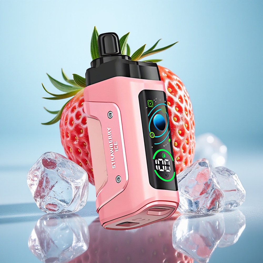 Razz Bar 45000 Puffs Vape Desechable con Bobina Mesh 10 Ohm y Aire Ajustable Sabor Fresa Helada