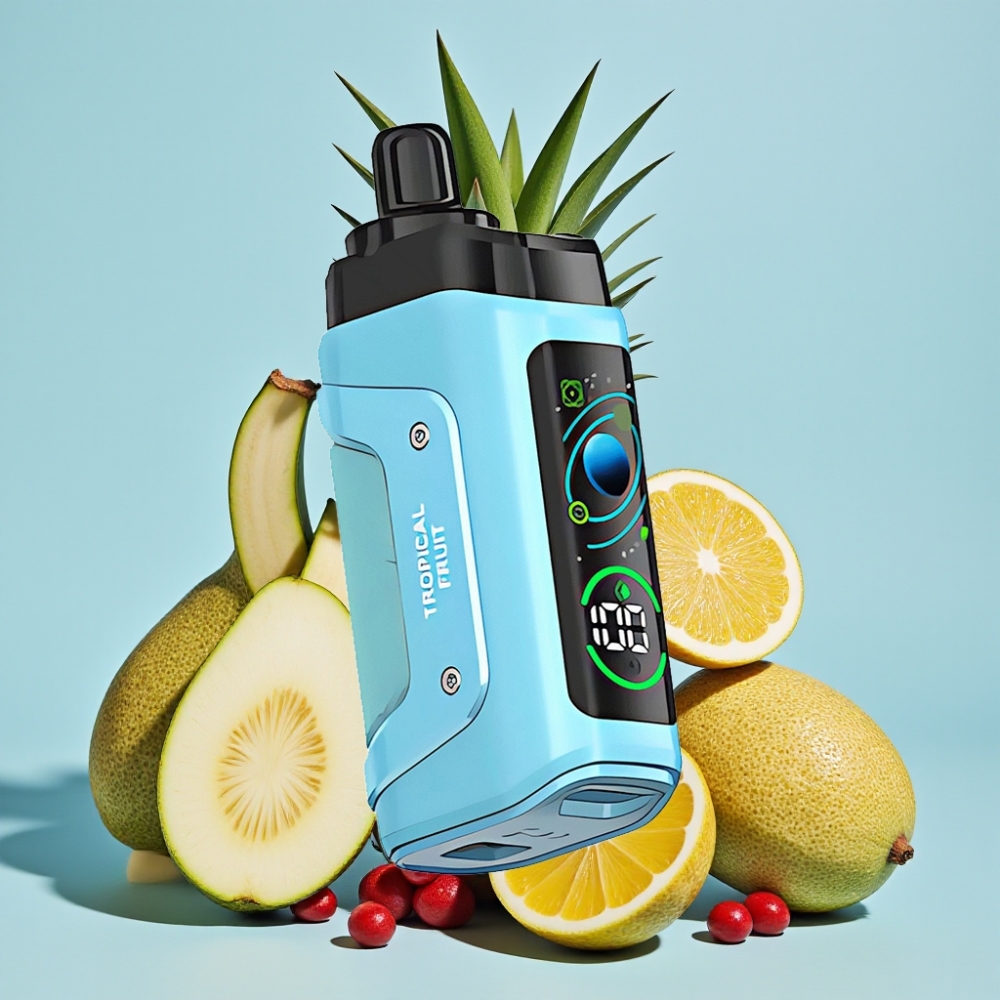 Razz Bar 45000 Puffs Vape Desechable con Bobina Mesh 10 Ohm y Sabor Frutas Tropicales
