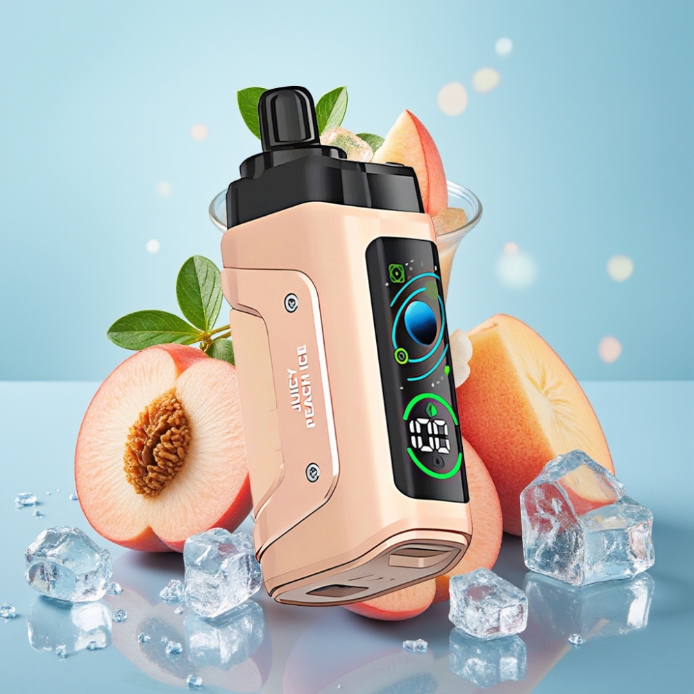 Razz Bar 45000 Puffs Vape Desechable con Bobina Mesh 10 Ohm y Sabor Melocotón Jugoso Helado