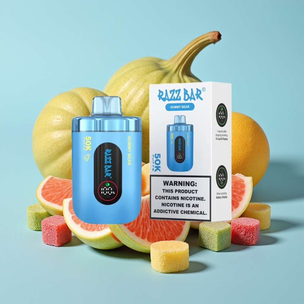 Razz Bar 50K Puffs Recargable Tipo-C 650mAh Sabor Osito de Goma