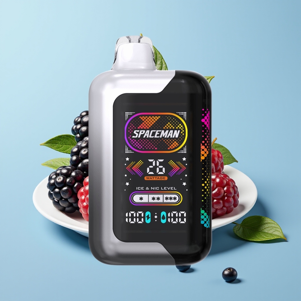 SMOK Spaceman SP40000 Zero Nic 20ml 0 Nicotina Luz Dinámica 4 Modos Potencia 4 Niveles Hielo Blackberry Razz