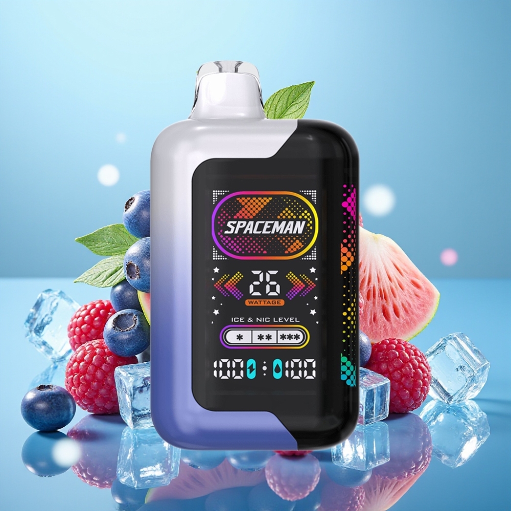 Spaceman SP40000 Cero Nic Disposable 20ml 0 Luz Dinámica 4 Modos Hielo Azul Frambuesa