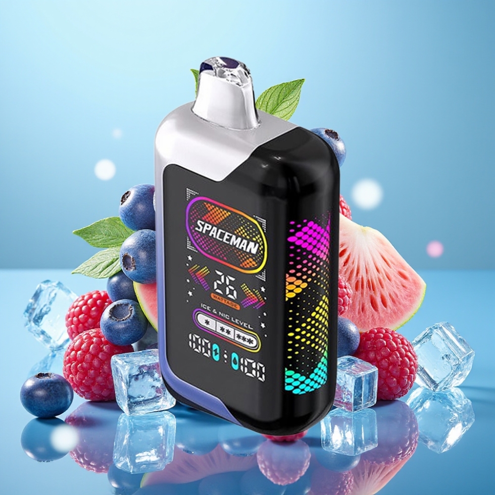 Spaceman SP40000 Cero Nic Disposable 20ml 0 Luz Dinámica 4 Modos Hielo Azul Frambuesa
